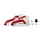 Комплект силиконови радиаторни hose Mishimoto за Abarth 595 Black Color Color Red