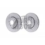 EBC Turbo Grooved Front - Rear Brake Discs for Alpine A110 1.8 TCE (296mm)