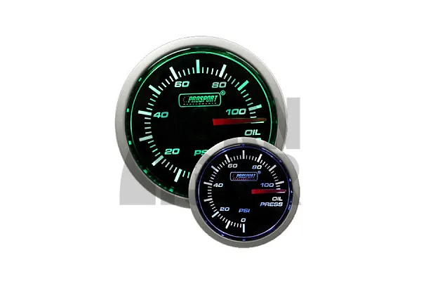 52mm Маслен Манометър Зелен / Бял Prosport