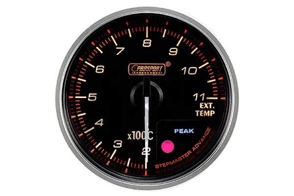 52mm Червен / Бял Манометър за Температура на Изпускателната Система Prosport Supreme