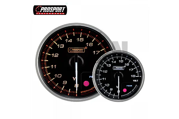52mm Червен / Бял Вольтметър Prosport Supreme